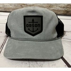 Orson Gray Corduroy Truckers Hat Mesh Snap Back